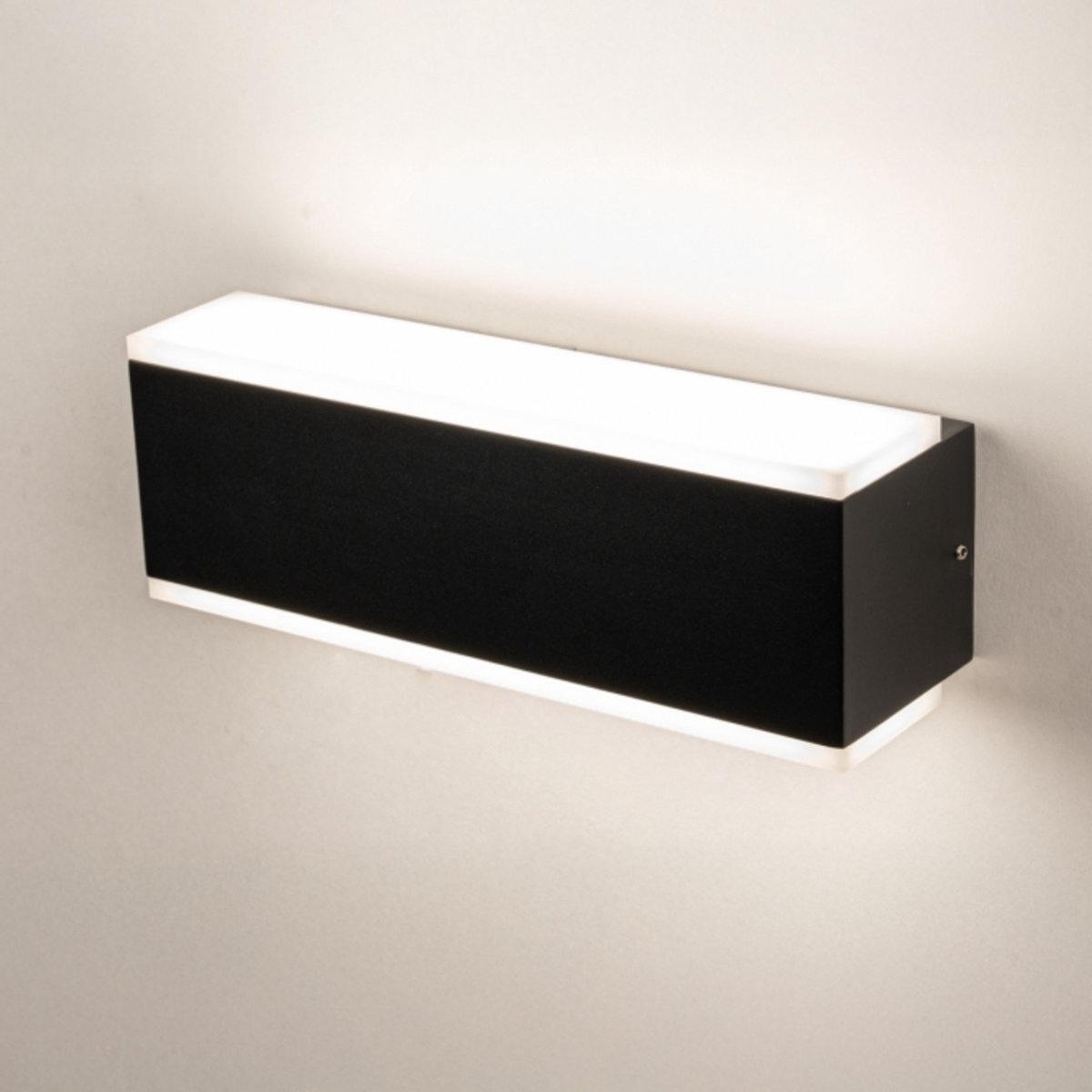 Lumidora Wandlamp 75359 - Voor buiten - SAMMY - 2 Lichts - Ingebouwd LED - 12.0 Watt - 1000 Lumen - 2700 Kelvin - Zwart - Kunststof - Buitenlamp - Badkamerlamp - IP54