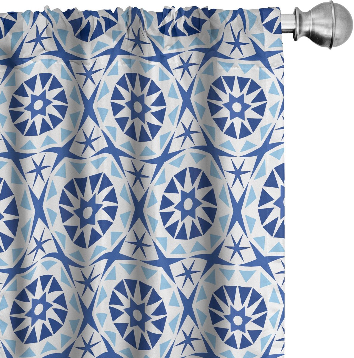 ABAKUHAUS Blauwe Mandala Gordijnen – 2x75x225 cm – Royal Marine Königsblau