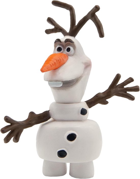 Bullyland 12963 – Speelfiguur Disney Frozen – Olaf de Sneeuwpop – levensecht en detailrijk vormgegeven – ideaal als vrolijk taartfiguurtje, verzamelobject of cadeautje voor kinderen vanaf 3 jaar