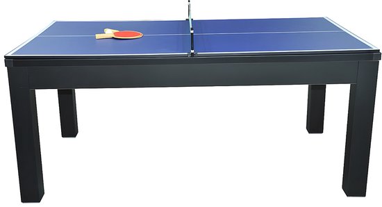 Moduleerbare tafel - Biljart en tafeltennis - L182 x B102 x H80 cm - Zwart - SOUSA L 182.8 cm x H 80.2 cm x D 102.6 cm