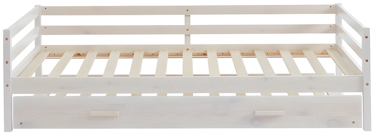 Vente-unique Bedframe hout wit 90 x 190 cm
