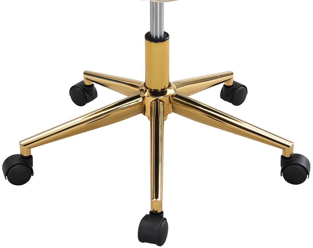 Vente-unique NAODY Bureaustoel Stof Beige en Goud - Vente-unique.com - €117,99