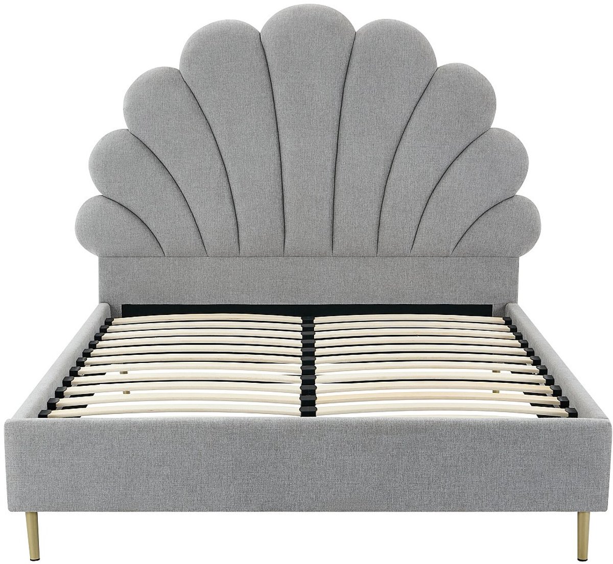 Vente-unique Bedframe stof lichtgrijs 140 x 190 cm LIVAYA