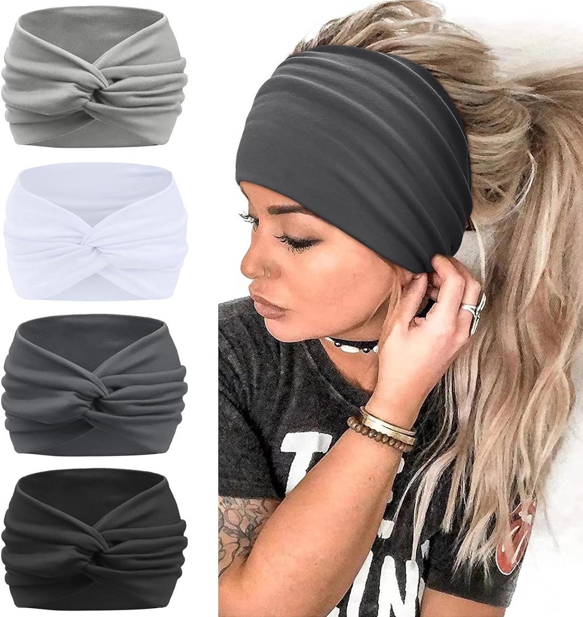 Cosensi - Hoofdband Set van 4 stuks voor Yoga en Lichaamsbeweging
