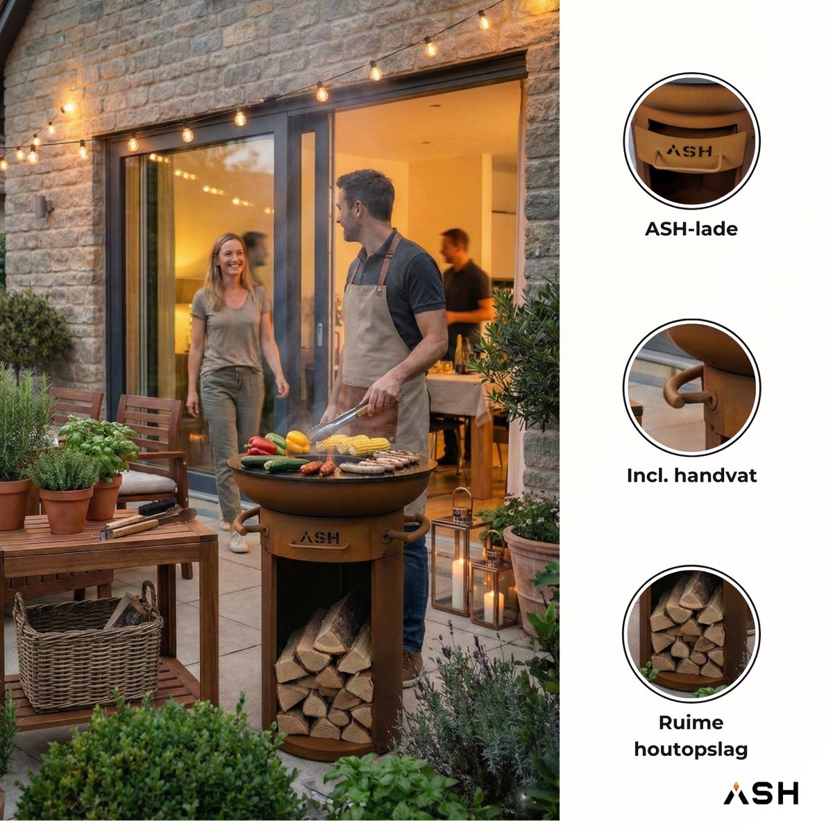 Plancha BBQ - ASH - Ember - Plancha barbecue met grillring -