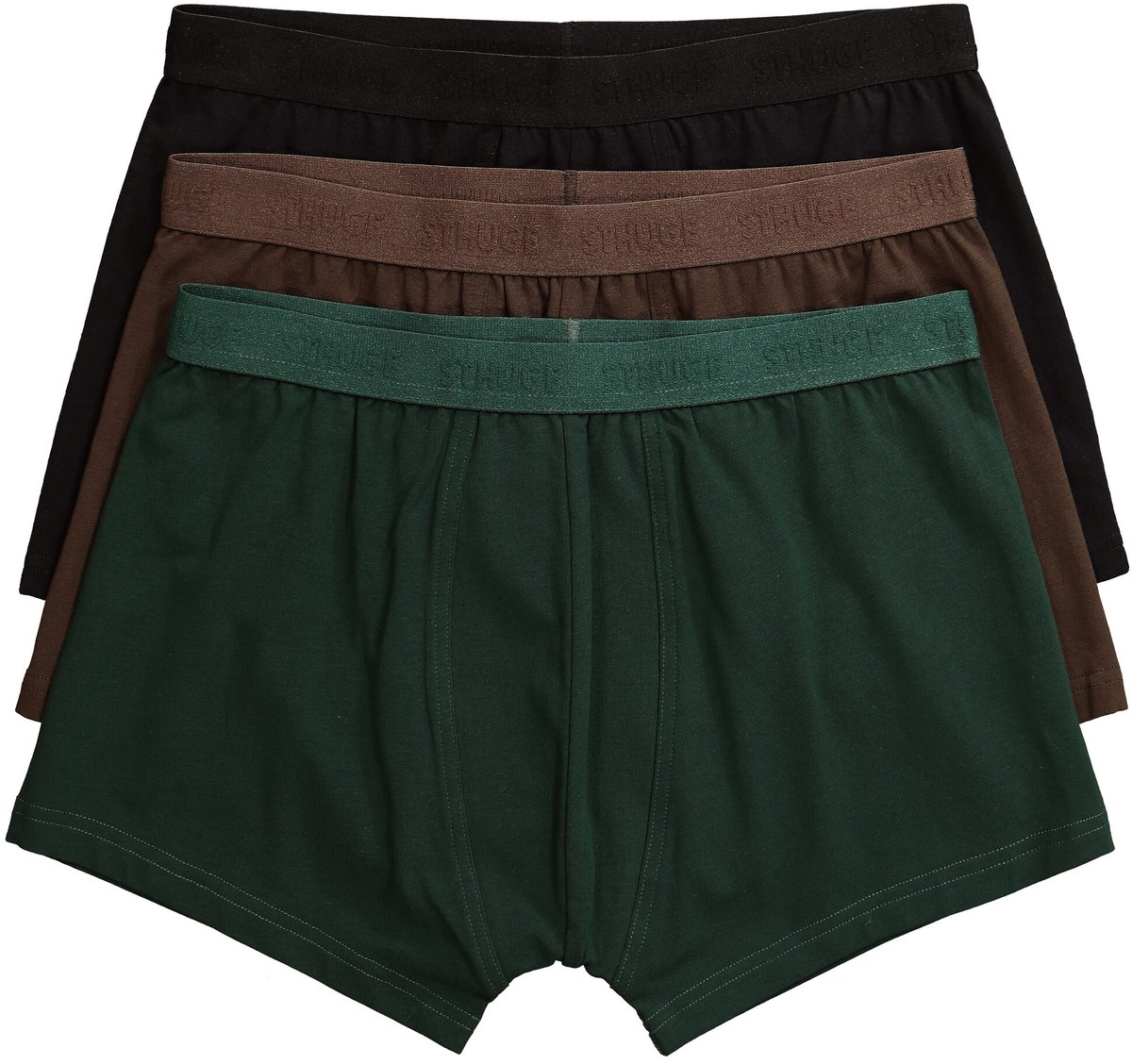 STHUGE - Heren - Hip-pants OEKO-TEX set van 3 onderbroek - Donkergroen - Maat 6XL