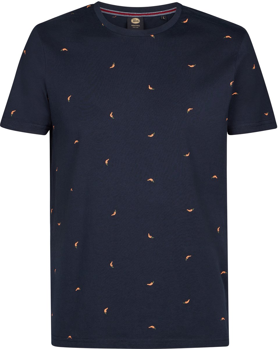 Petrol Industries - Heren T-shirt met all-over print Lava - Blauw - Maat XL