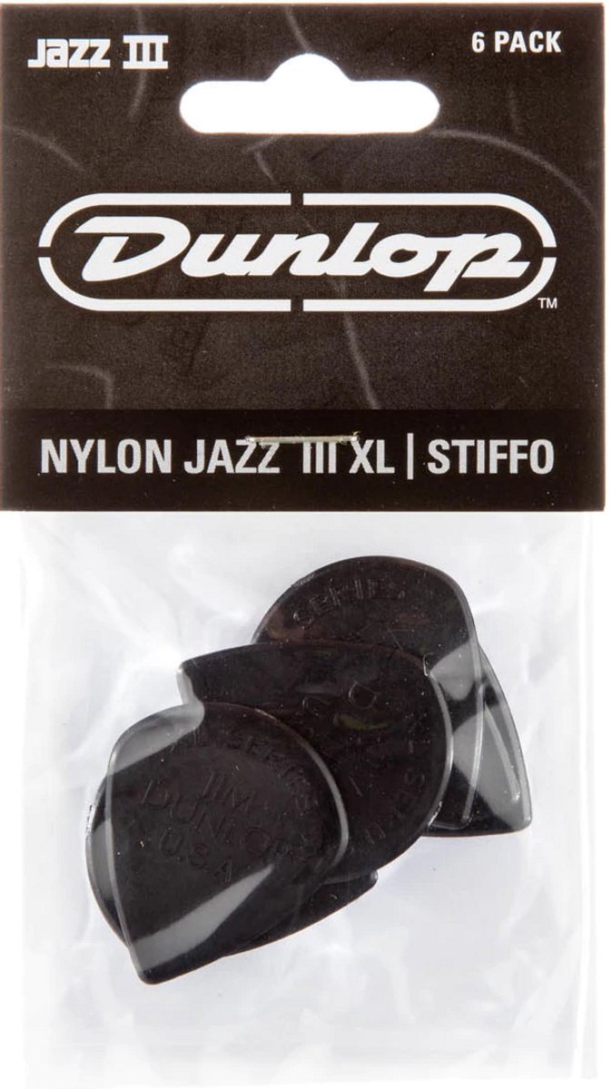 Dunlop Jazz III XL plektrums 1,38 zwart, 24er Set - Plectrum set