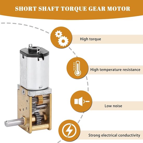 CW/CCW-Mikromotor, N20 DC12V Mikro-Geschwindigkeitsreduzierungsmoto, Mini Metall Zahnrad Getriebemotor, für RC Auto Roboter Modell Motor Spielzeug (DC12v16RPM