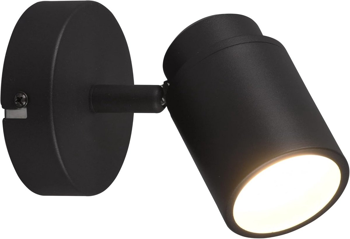 Moderne Zwarte Badkamer Spot - Metalen Wandlamp met GU10 Fitting