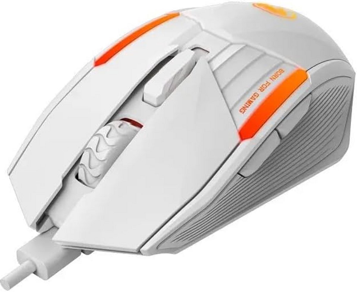 Bedrade Gamingmuis met 6400 DPI en LED Verlichting - Wit