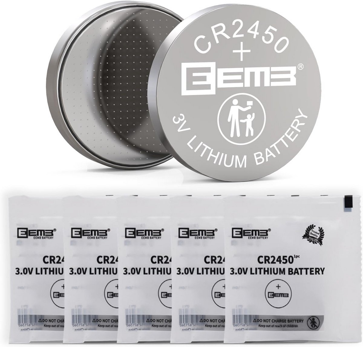 CR2450 Knoopcelbatterijen - 5 Stuks, Lithium 3V