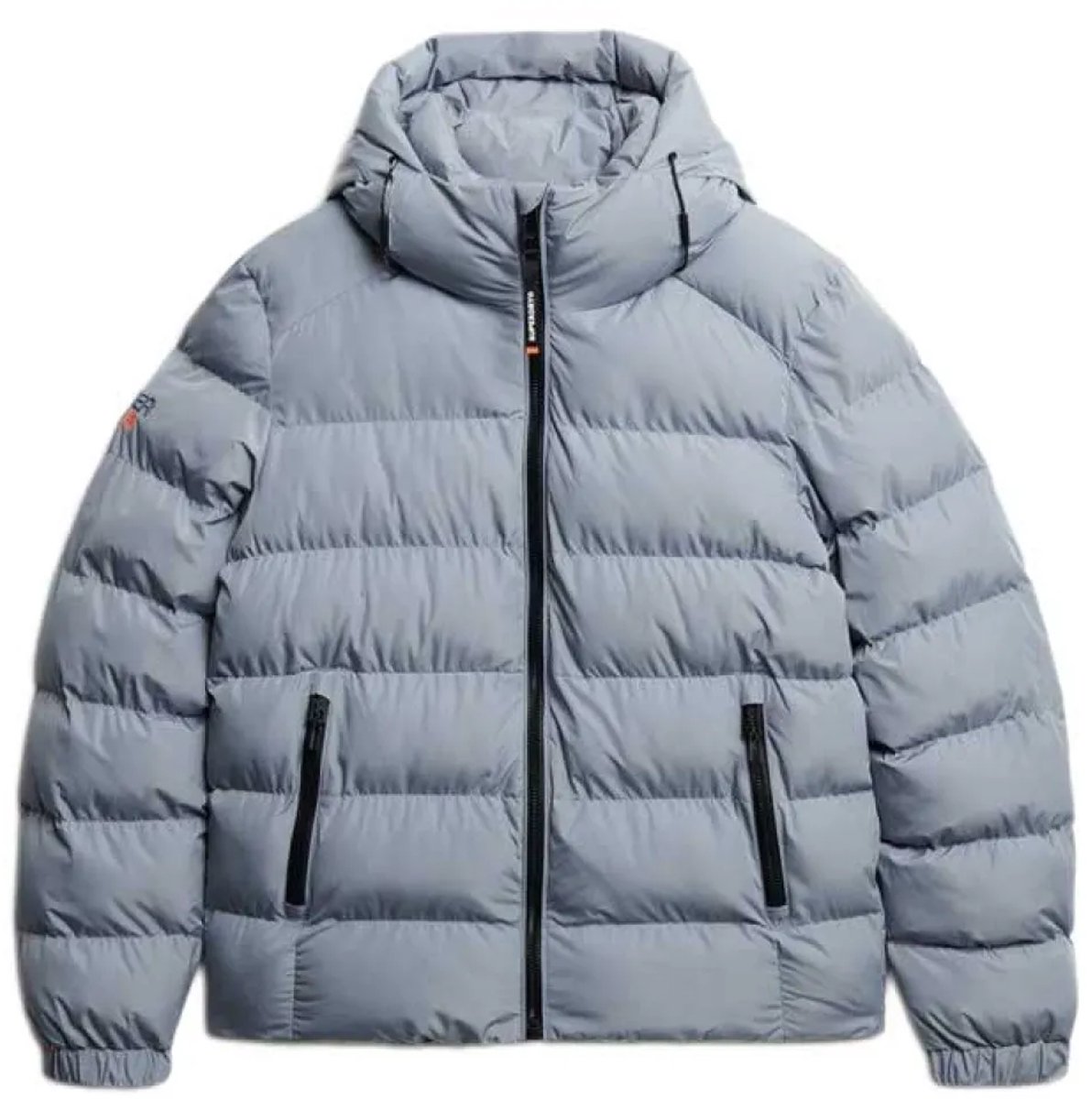Superdry Sportieve Capuchon Pufferjas Heren Gewatteerde jassen Denim