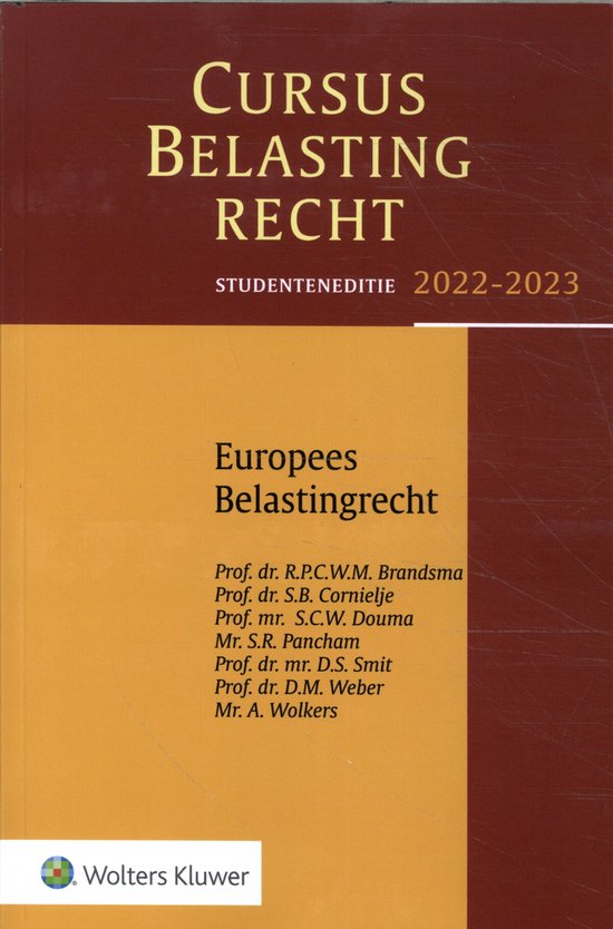 Cursus Belastingrecht Europees belastingrecht 2022-2023 - cover