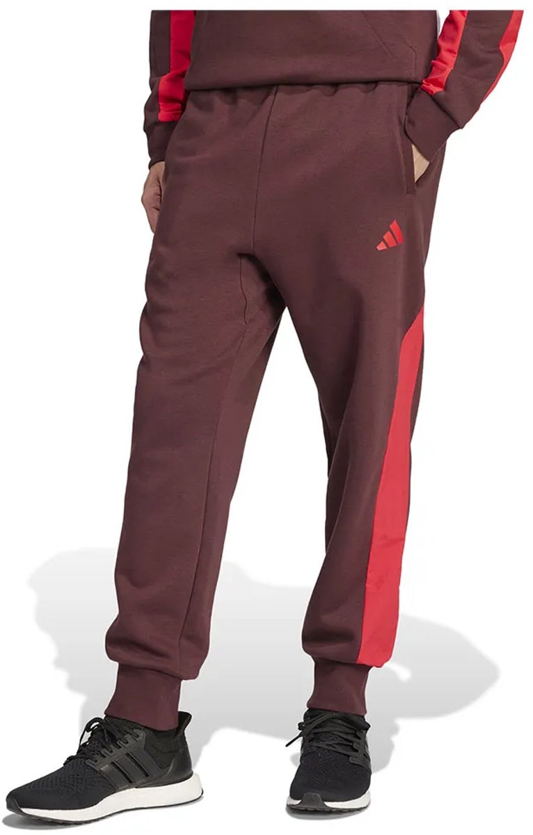 Adidas Seasonal Essentials Colorblock Broek M Regular Man Aurora Ruby