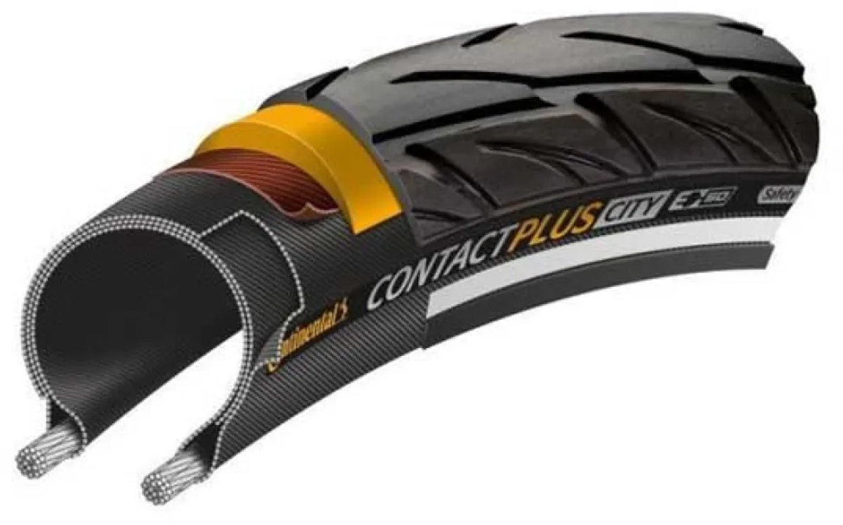 Continental Contact Plus City Clincher band 28" E-50 Reflex, zwart Bandenmaat 47-622 | 28x1,75" – foto 4