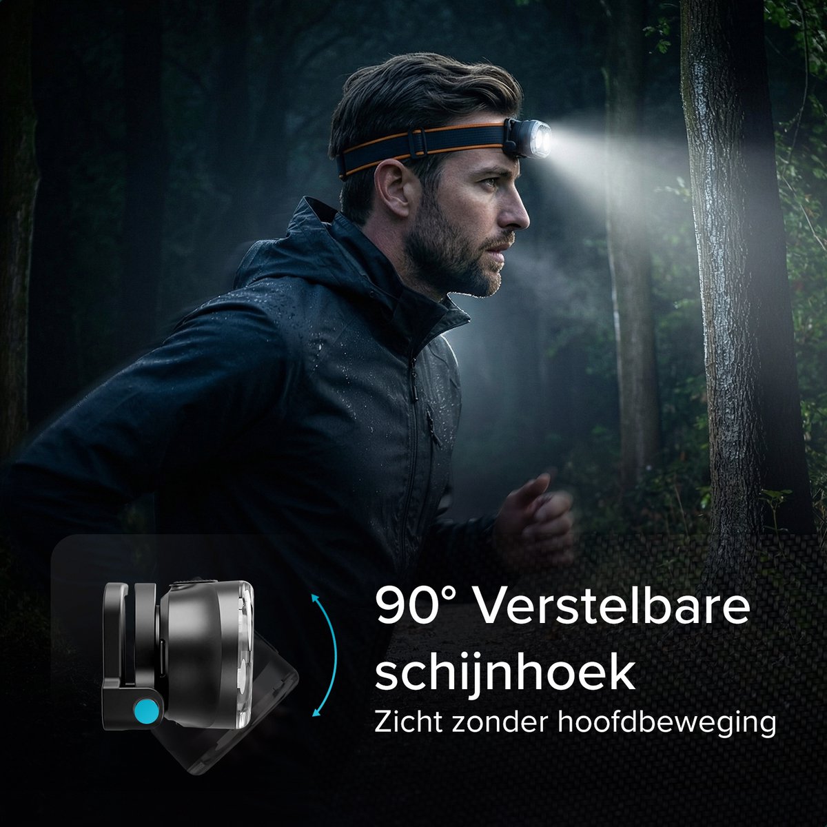 Inlustro Oplaadbare LED Hoofdlamp - IPX6 Waterdicht - Verstelbaar Verlichting met 11 Lichtstanden - Voor Hardlopen, Klussen, Fietsen, Hiking, Camping en Vissen - 600mAh Batterij — cadeau in Sport & Outdoor - foto 8