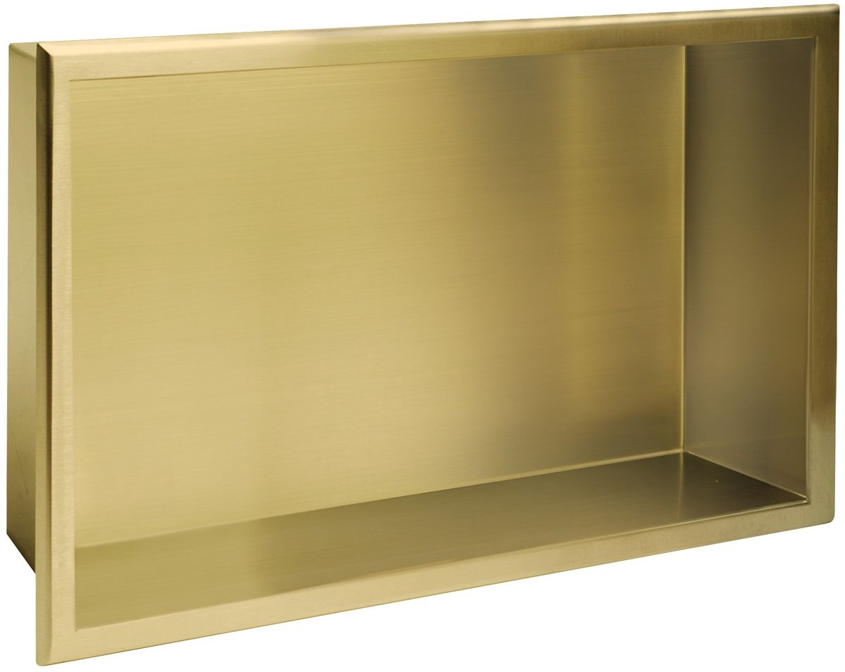 Rea - Badkamer inbouwnis - Geborsteld Goud - 10X45X30CM