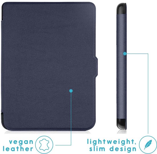 Hoesje geschikt voor Kobo Clara 2E E-reader - iMoshion Slim Hard Case Bookcase - Ook geschikt voor Tolino Shine 4 - Donkerblauw van Hoesje  — afbeelding 2