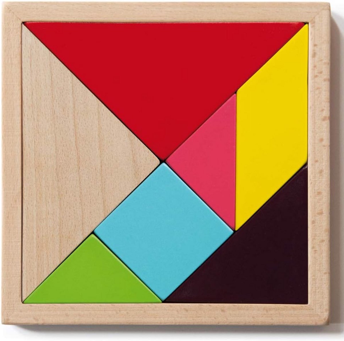 Houten Tangram Puzzel Spel voor Kinderen en Volwassenen - Set van 4