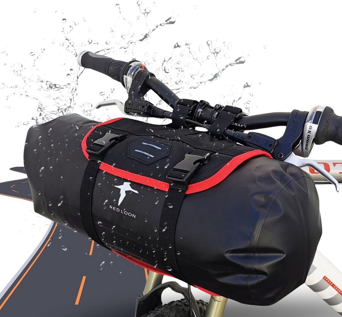 Waterdichte 10 Liter Fietstas voor Stuur - Afneembare Fietstas met Rolsluiting