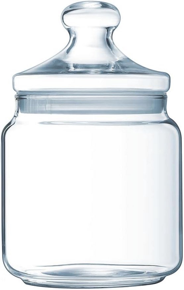 Transparante Glas Voorraadpot met Deksel - 750 ml - Snoepdoos voor Opslag