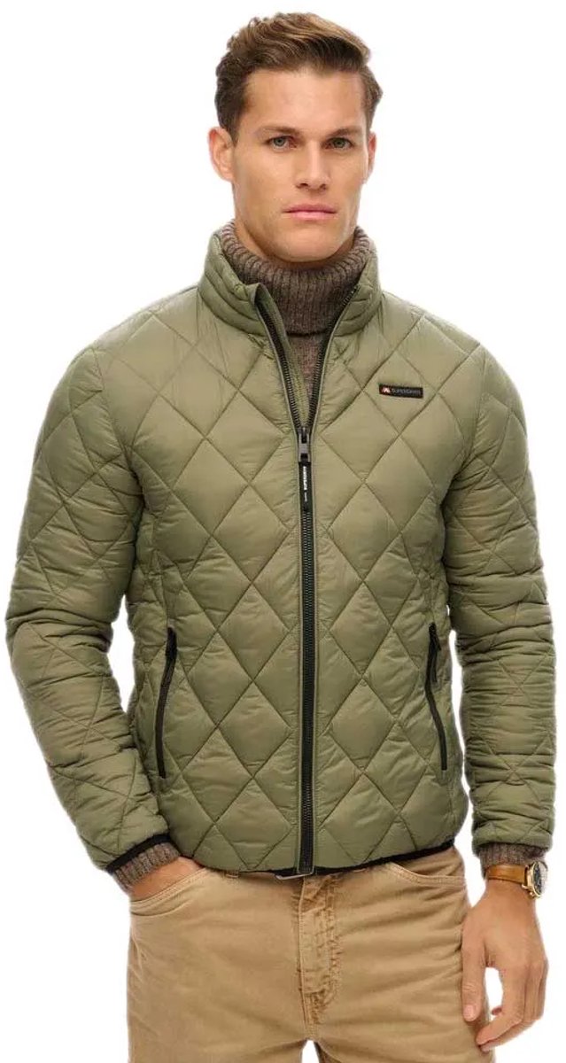 Superdry Fuji Lite jas met ruitvormige wattering Heren Gewatteerde jassen Groen