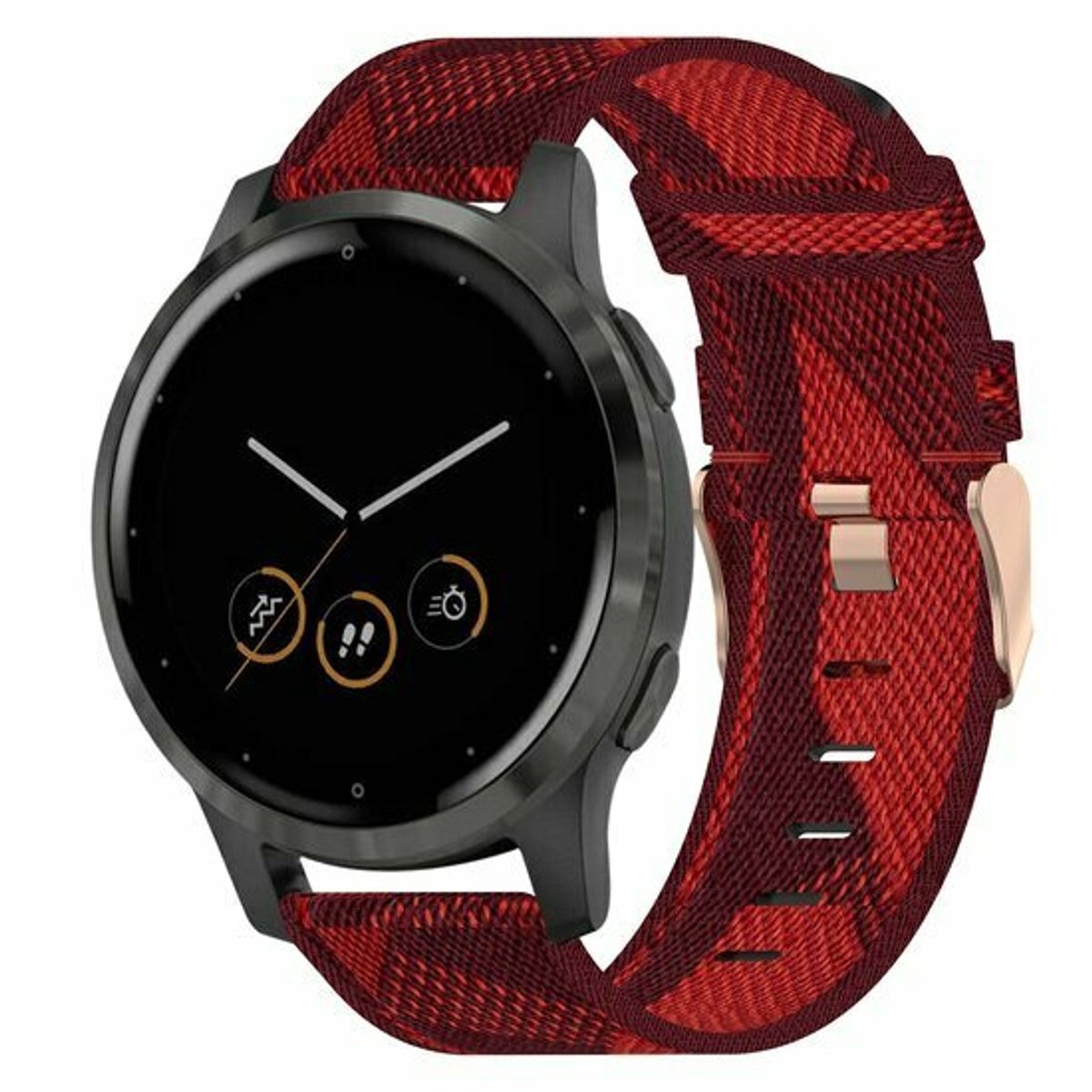 By Qubix - Canvas nylon bandje - Rood - geschikt voor Huawei Watch 5 - 42mm