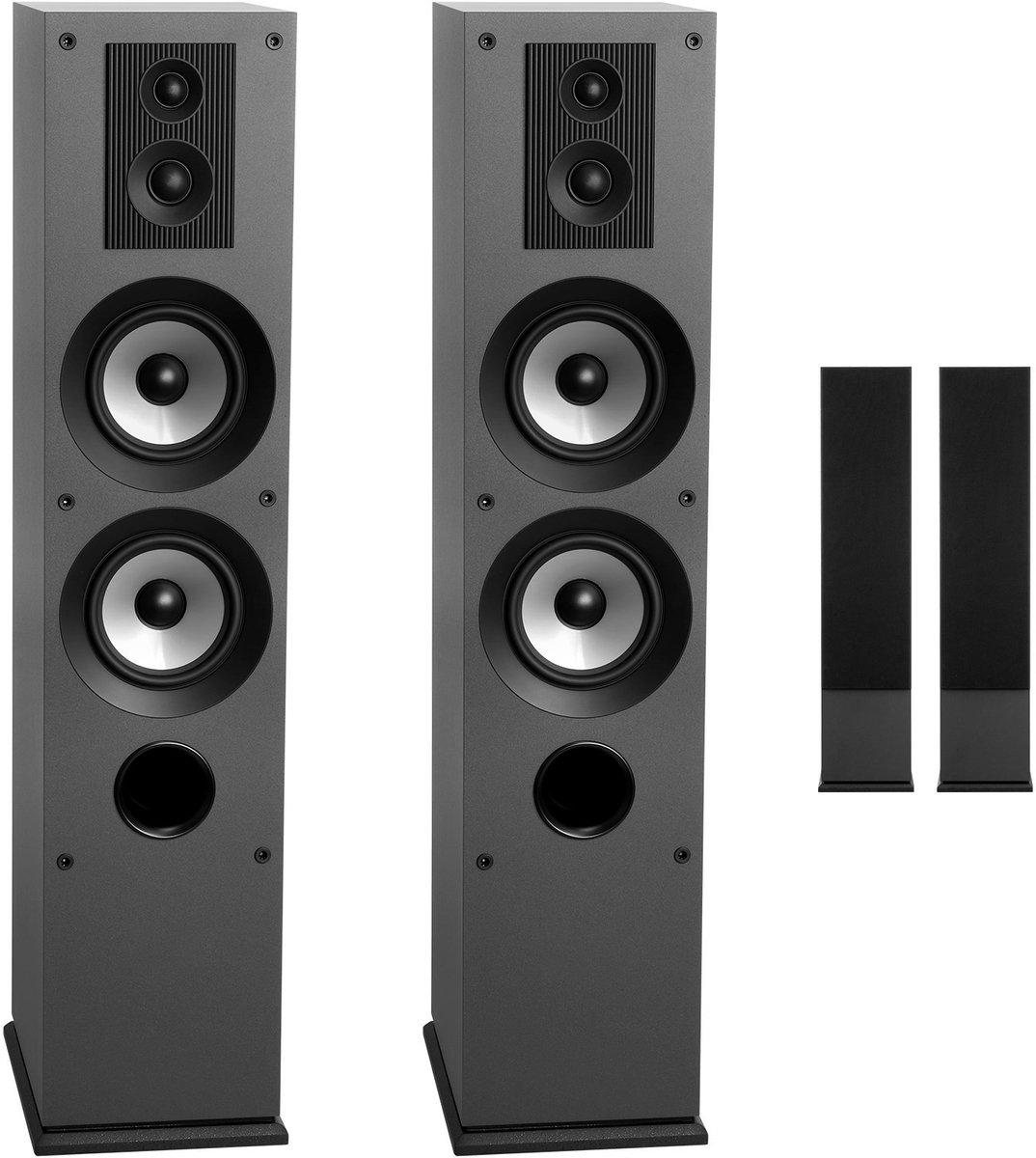 2x Staande Luidsprekers 3-Weg Systeem 145w 70hz–20khz met Tweeters 1,91/2,54cm
