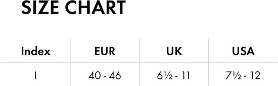 Maattabel: EUR 40-46, UK 6½-11, USA 7½-12.