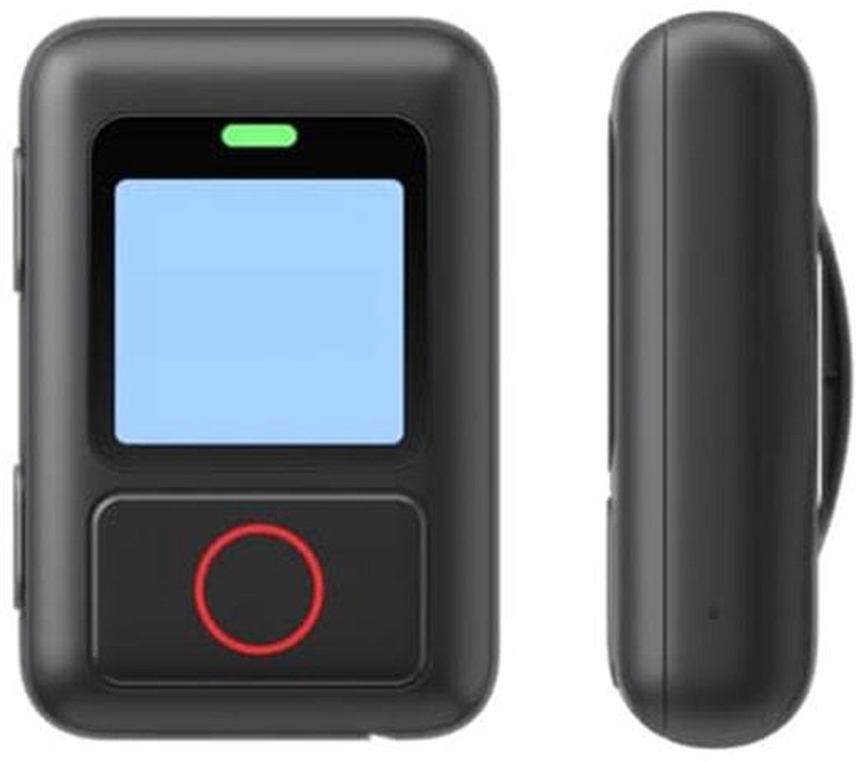 Bluetooth afstandsbediening voor actiecamera met polsband en riem