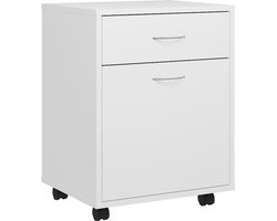 Opbergkast | Rolkast 45x38x54 cm bewerkt hout wit