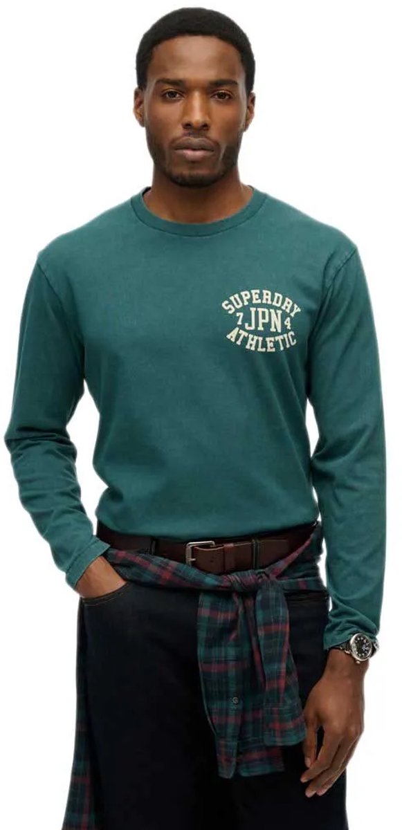 Superdry Athletic Essentials top met lange mouwen Heren Tops Groen