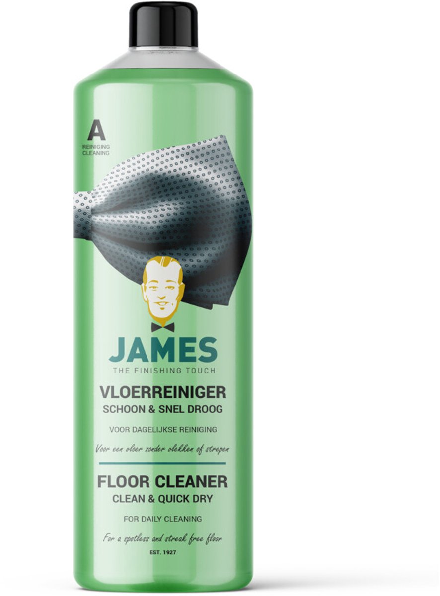 James Vloerreiniger Schoon & Snel Droog – Sneldrogende Vloerreiniger Zonder Strepen – Voor Laminaat, PVC, Tegels & Dweilrobots - 3 x 1 liter - Voordeelverpakking