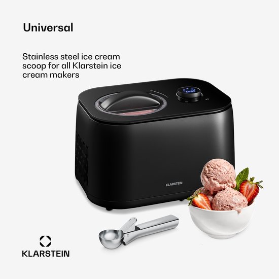 Klarstein FrostFusion ijsschep - roestvrij staal, handige ergonomische handgreep, kan gewoon in de vaatwasser, roestvrij, past bij Klarstein-ijsmachines, metalen schep van Klarstein — afbeelding 4