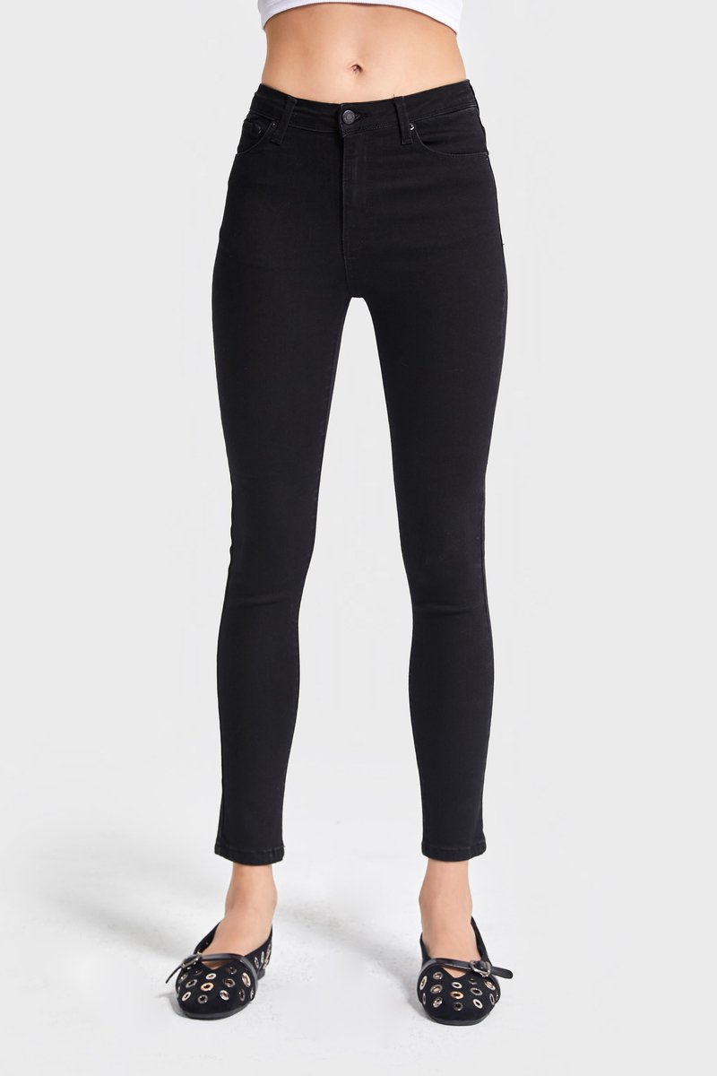 It's Basic - Skinny High Rise Jeans - Jet Black