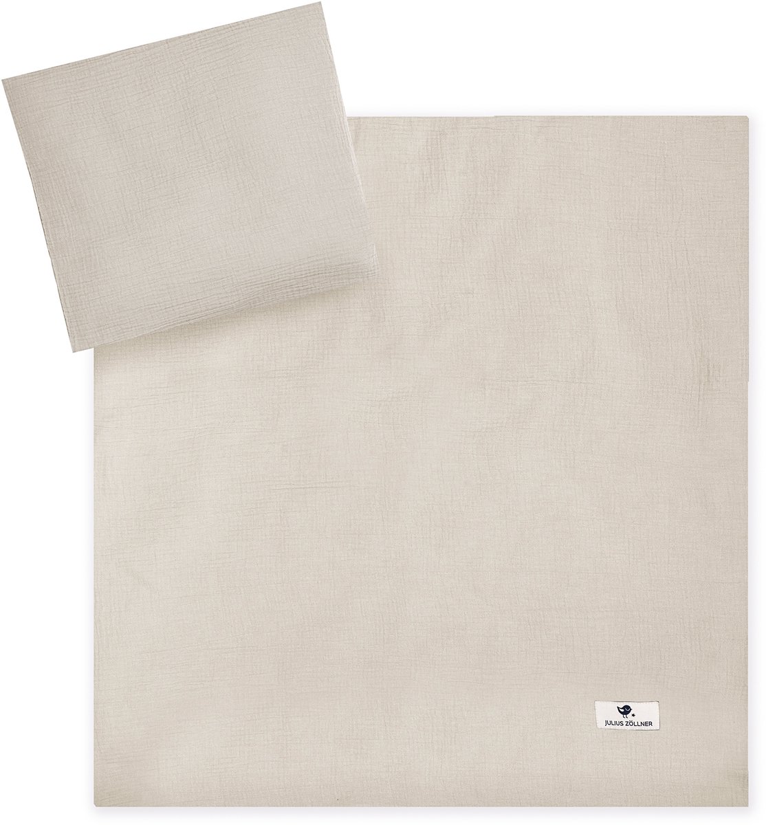 Julius Zöllner Muslin Bedlinnen - Sand - 80×80 + 35×40 cm