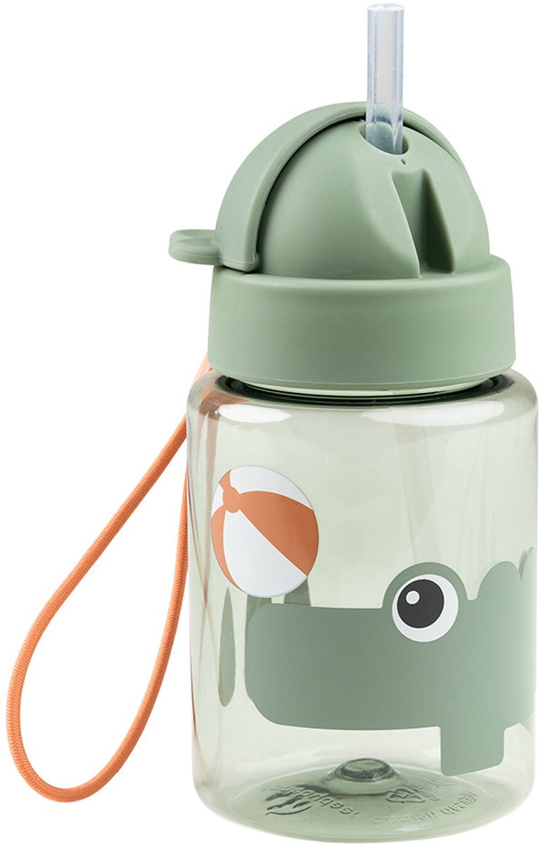 Done by Deer™ drinkfles met rietje Speeltuin groen