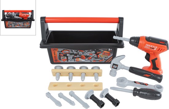 Coffret d'outils avec perceuse - 18 pièces