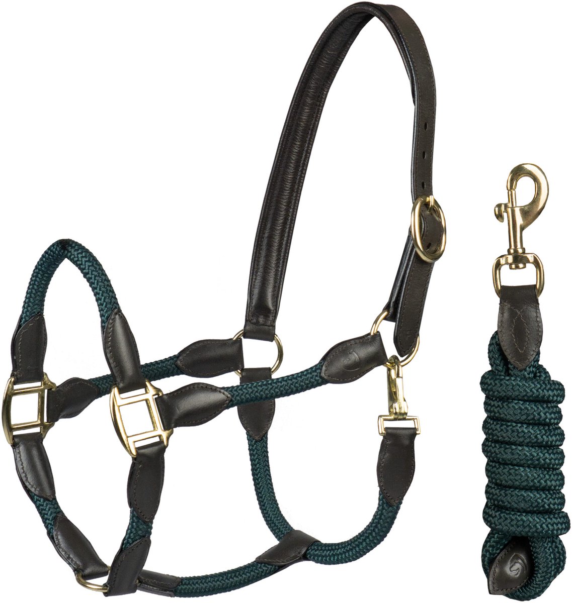 Halster Set Leer Met Touw