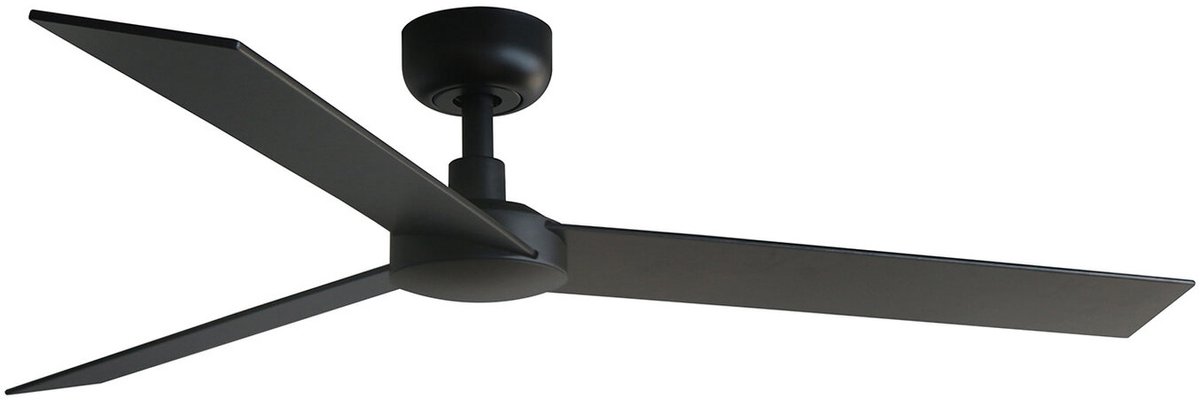 Faro Barcelona 34298 Rudder L plafondventilator zwart/walnoot 132 cm - Afstandsbediening - Stille en zuinige DC-motor - 6 snelheden - zomer en winterstand