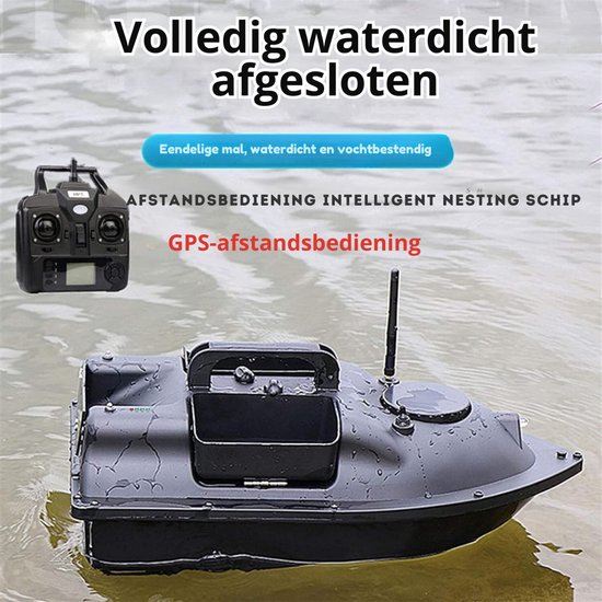 VIN® Voerboot Karper - Professionele Voerboot Met 2 Kg Laadvermogen - 3 Laadbakken - Inclusief Accu - 2 Propellers - Baitboat Met Afstandsbediening Draadloos 500 Meter - Met Cruise Control - Visspullen Accesoires van vin — afbeelding 4