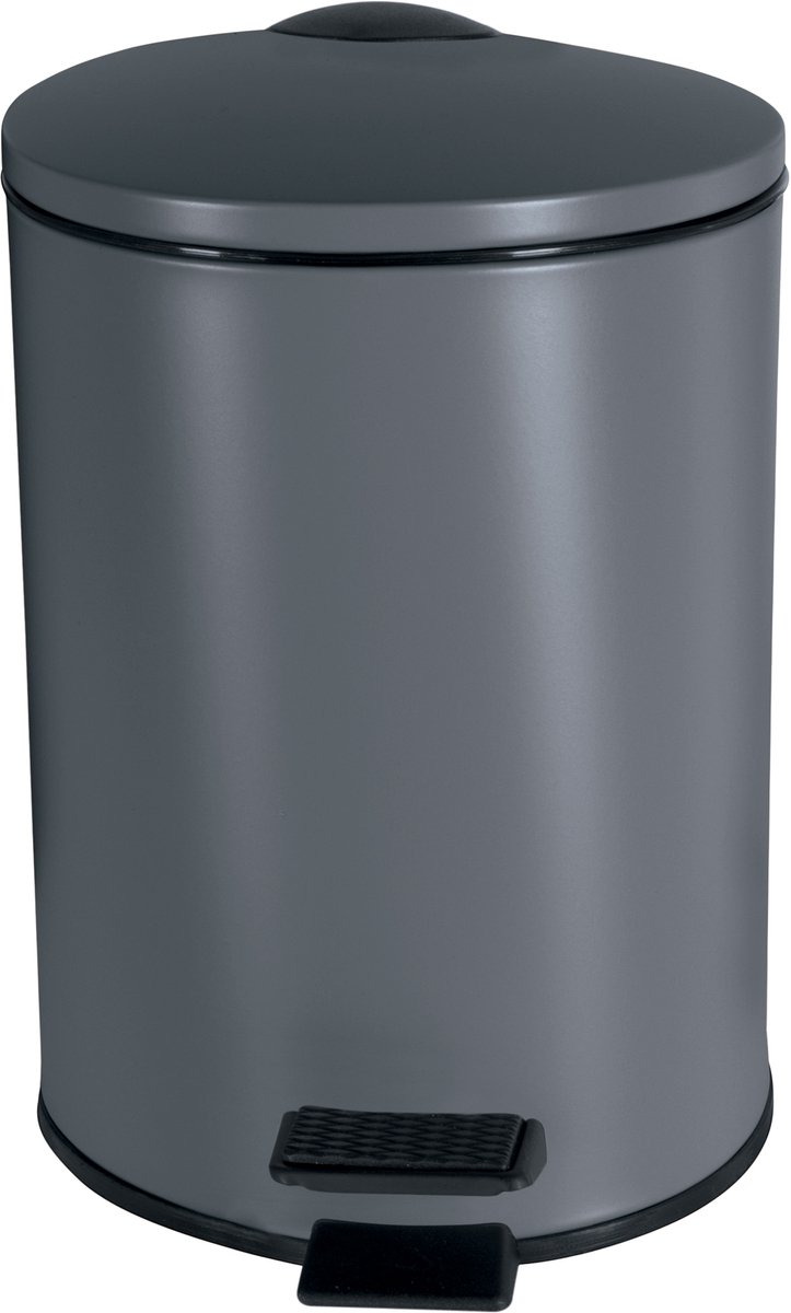 spirella Pedaalbak 3L - ADELAR - Adelar Pedaalbak 3L - Softclose Prullenbak met Uitneembare Binnenemmer - Mat Staal - 16,8 x H 25 cm - Mat Grijs