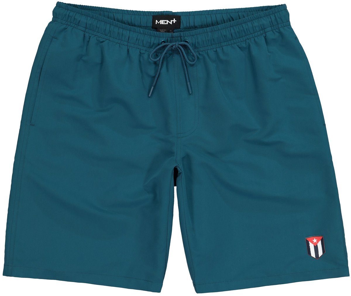 Men Plus - Heren - Zwemshort buikfit elastische tailleband - Lagunes groen - Maat L