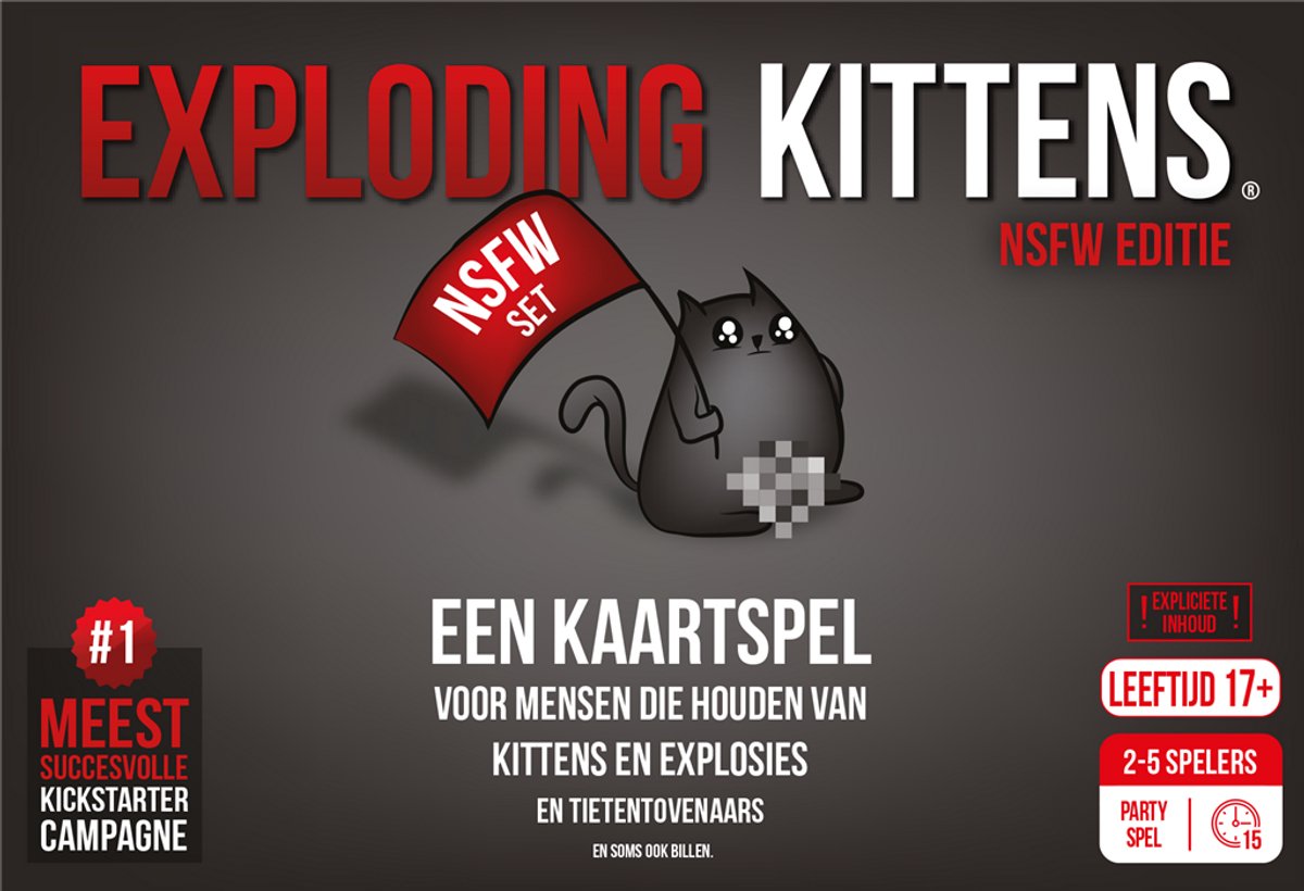 Exploding Kittens NSFW - Kaartspel voor Volwassenen - Partyspel — afbeelding 4