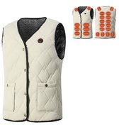 Govic® gilet chauffant - gilet chauffant blanc cassé Femmes - gilet thermique - gilet chauffant électrique - vêtement chauffant - veste chauffante - gilet thermique - Taille S