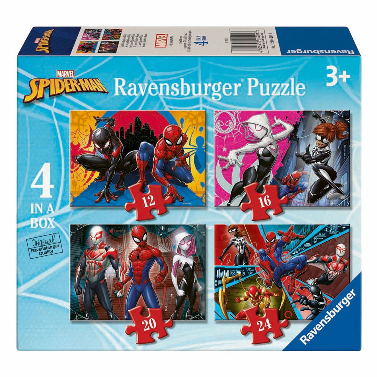 Ravensburger puzzel Marvel Spider-Man - Legpuzzel - 12, 16, 20, 24 stukjes