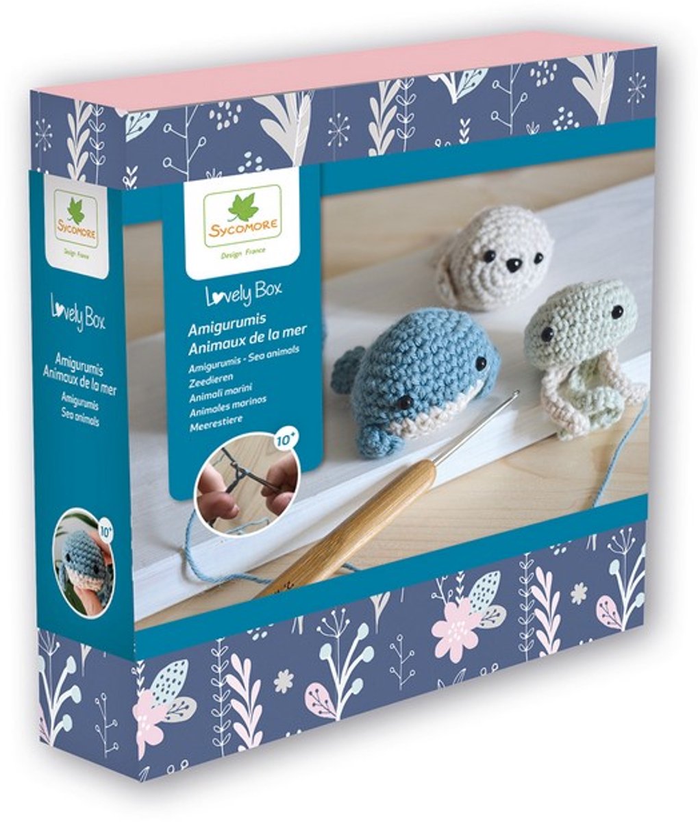 Sycomore Amigurumi zee dieren knutselset - Lovely Box S - creatief speelgoed.