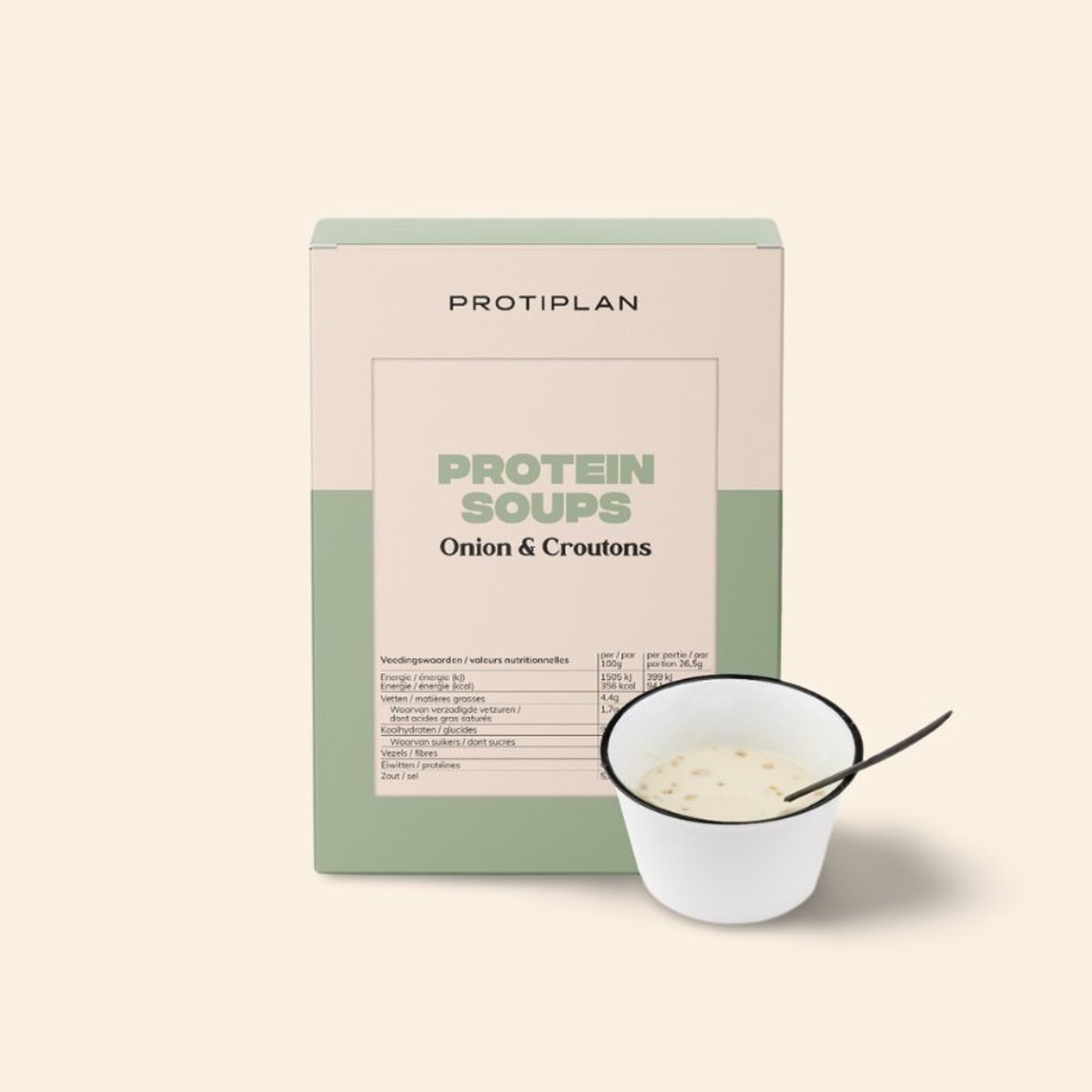 Protiplan - Uiensoep met croutons - 7 x 26,5 g - Eiwitrijk - Gezond afvallen