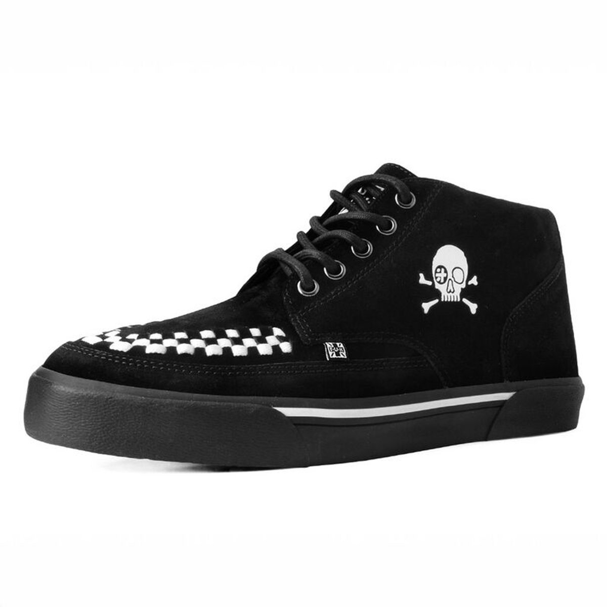 T.U.K. CREEPER SNEAKER MID BLACK WHITE SUEDE Heren Hoge sneakers - zwart - EU41
